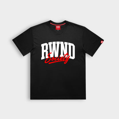 Classic RWND Society Tee - Front View | Vintage Streetwear Core Essential