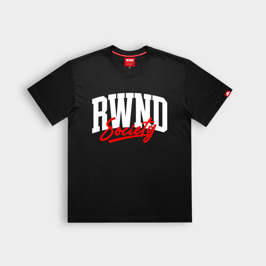 Classic RWND Society Tee - Front View | Vintage Streetwear Core Essential