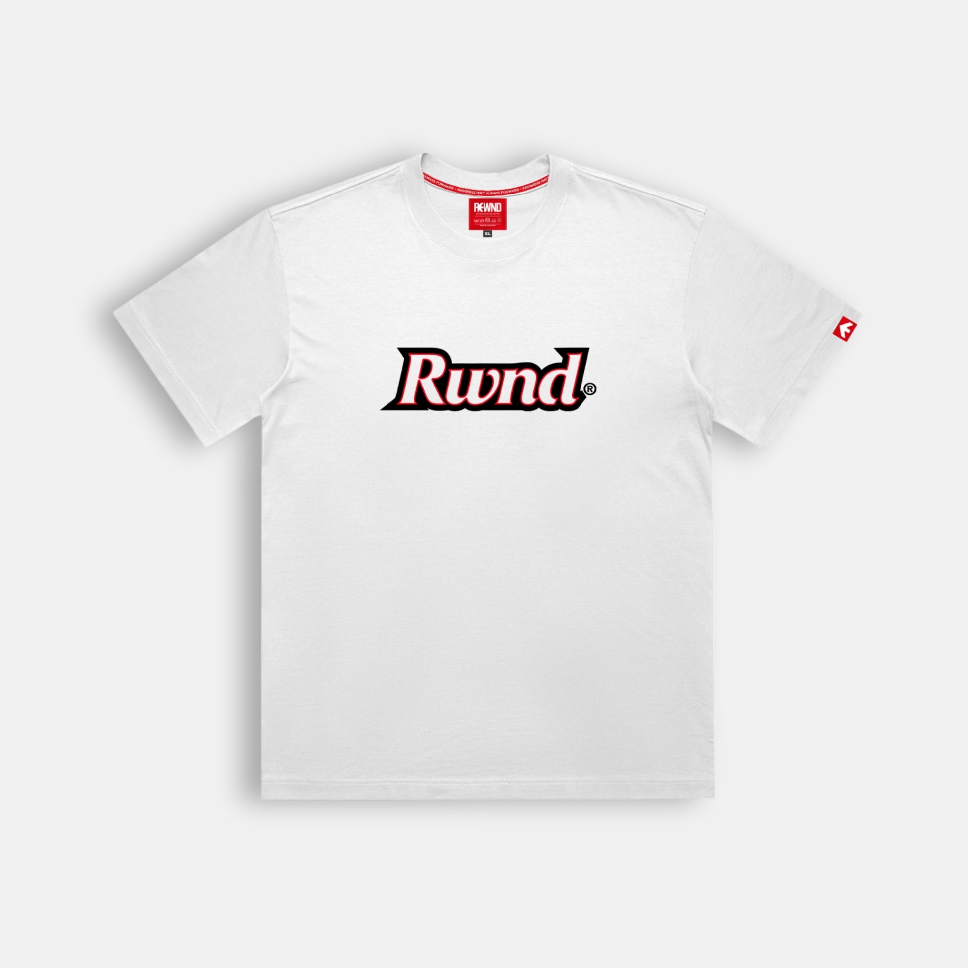 RWND Typography Tee - Front View | Vintage Streetwear Core Essential