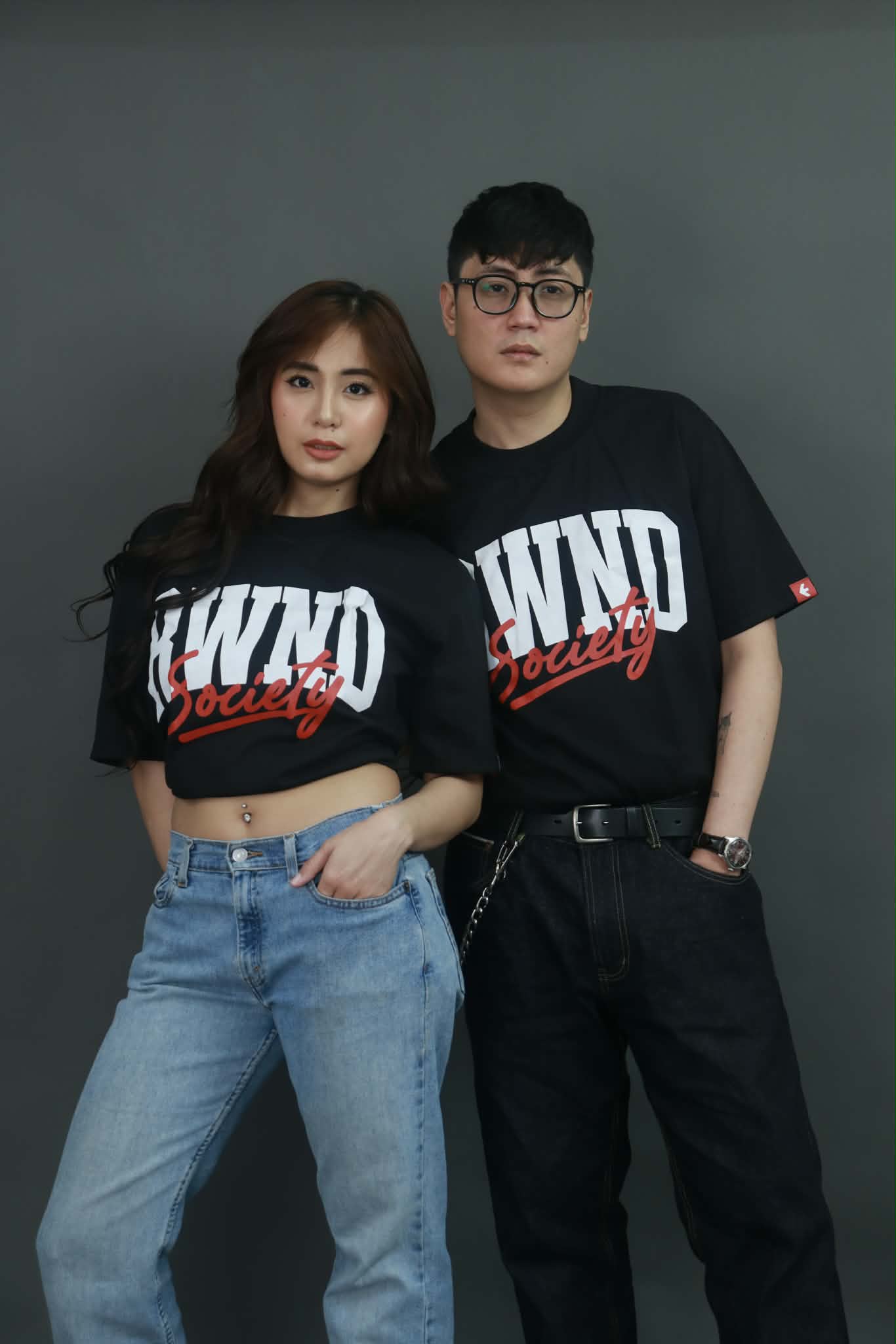 Model wearing Classic RWND Society Tee | Everyday Vintage Streetwear