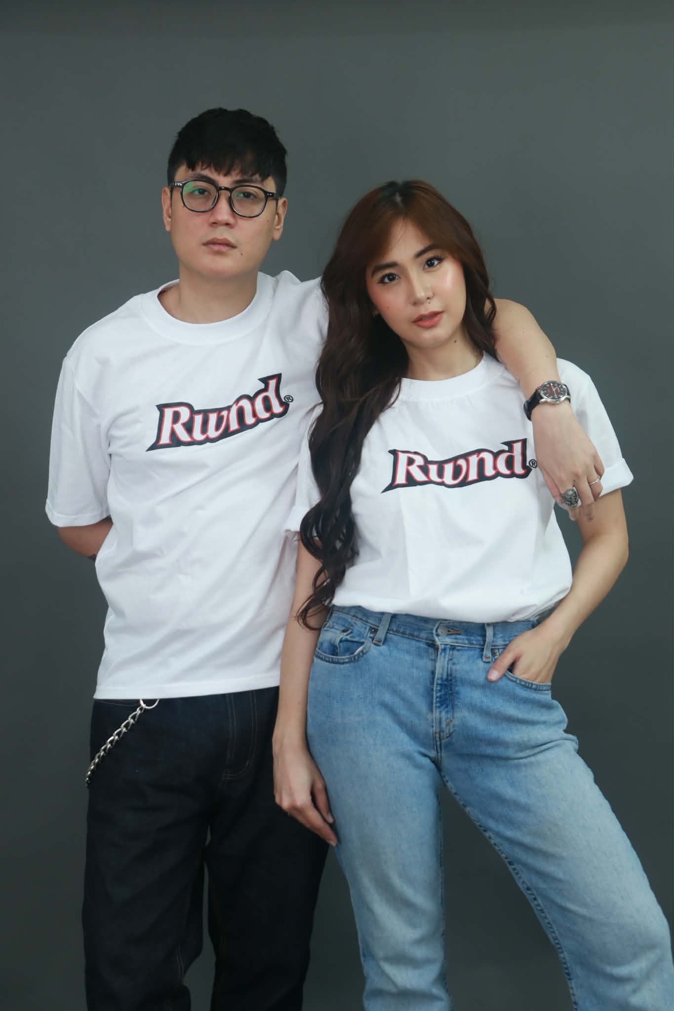 Model wearing RWND Typography Tee | Everyday Vintage Streetwear