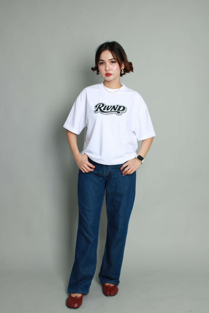 RWND Script Tee - White