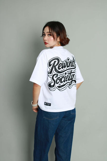 RWND Script Tee - White