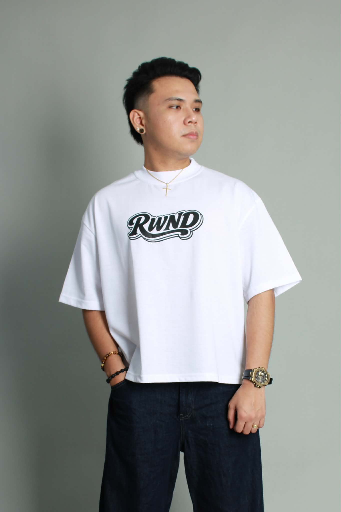 RWND Script Tee - White