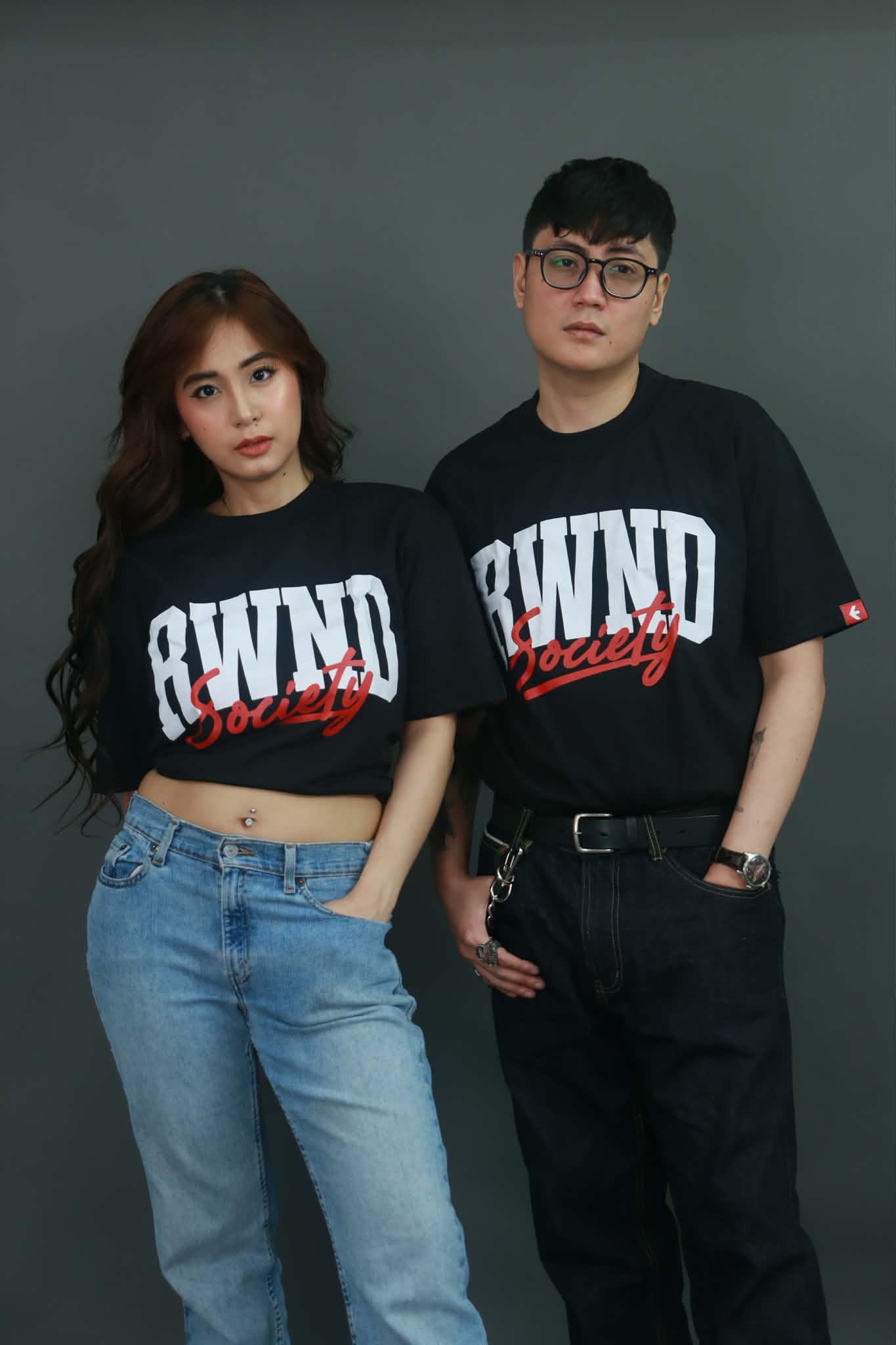 Classic RWND Society Tee on model | Comfortable Vintage Streetwear Look